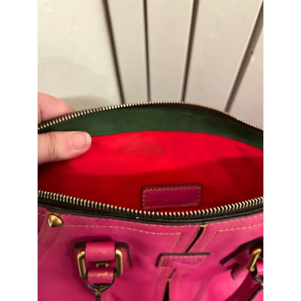 Dooney & Bourke Florentine Clayton Satchel Hot Pink Large - Picture 12 of 14